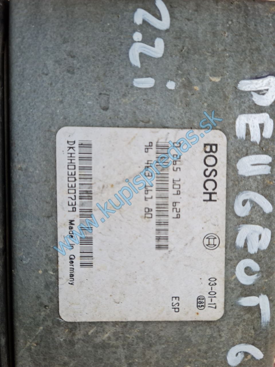 Peugeot 607 2.2I - Riadiaca jednotka brzd BOSH: 265109629